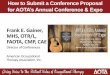 How to Submit a Conference Proposal for AOTA's Annual 