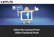 What We Learnt From 500m Facebook Posts
