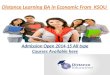 Distance learning ba in economic from ksou