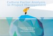 Cultural Factor Analysis in Project Management