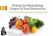 Writing the Methodology Chapter of Your Dissertation