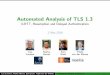 Automated Analysis of TLS 1.3