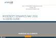 Microsoft Dynamics NAV 2016 - "A users guide"