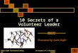 10 Secrets of a Volunteer Leader