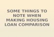 Some things to note when making housing loan comparison