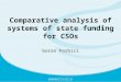 Comparative analysis of systems of state funding for CSOs