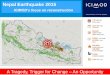 Nepal Earthquake 2015 ICIMOD’s focus on reconstruction