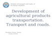 Musabekov - Development of agricultural products transportation. Transport and roads (en)