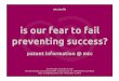 is our fear to fail preventing success?