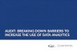 Audit: Breaking Down Barriers to Increase the Use of Data Analytics