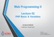 PHP Basic & Variables