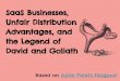 SaaS Businesses, Unfair Distribution Advantages and the Legend of David and Goliath