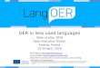 OER in less used languages
