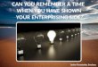 Can you remember a time when you have shown your enterprising side?