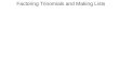 49 factoring trinomials  the ac method and making lists
