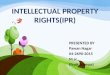 Intellectual property rights(ipr)