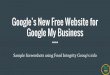 Google’s new free website for google my business