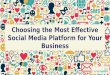 Choosing the Most Effective Social Media Platform for Your Business