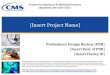 Preliminary Design Review (PDR) Template