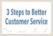 3 Steps to Better Customer Service