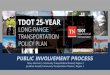 TDOT 25-Year Long-Range Transportation Policy Plan: Public Involvement Process