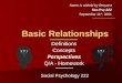 Basic Relationships - Social Psychology 222