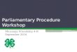 4-H Parliamentary Procedure Basics