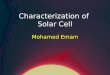 Characterization of solar cell