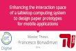 Enhancing the interaction space of a tabletop computing system to design paper prototypes for mobile applications