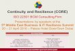 5th ME Business & IT Resilience Summit 2016 - Business Resiliency Pitfalls