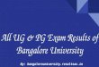All UG and PG exam results of bangalore university