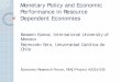 Monetary Policy and Economic Performance in Resource Dependent Economies - Bassem Kamar