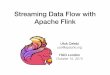 Streaming Dataflow with Apache Flink