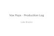 Vox pops   production log