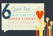 Maximize Donor Stories for Nonprofit Marketing
