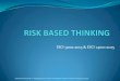 Risk based thinking