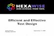 Efficient And Effective Test Design