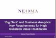 "Big Data" and Business Analytics: Key Requirements for High Business Value Realization