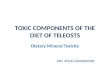 Toxic Components of the Diet of Teleosts