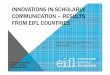 101 Innovations in Scholarly Communication - results from EIFL partner countries