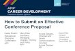 How to Submit an Effective Conference Proposal