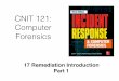 CNIT 121: 17 Remediation Introduction (Part 1)