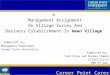 Village Survey and Business Establishment Idea in Village