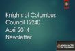 Knights of Columbus Council 12240-April 2014 Newsletter