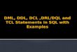 DML, DDL, DCL ,DRL/DQL and TCL Statements in SQL with Examples
