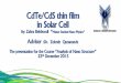 CdTe-CdS thin film in Solar Cell