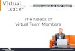 Needs of Virtual Team Members