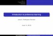 Introduction to Preference Learning