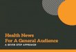 Health News For A General Audience