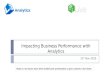 Impacting Business Performance with Analytics